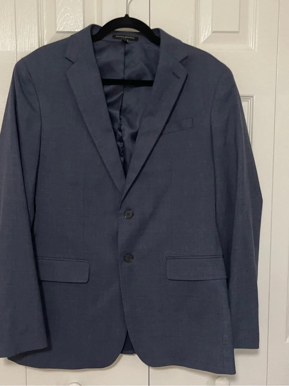 Banana Republic Men's Navy Two-Button Slimfit Blazer